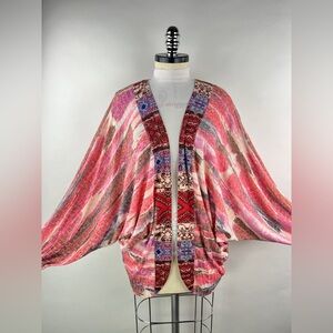 💚 3396. Open Front Colorful Shrug Cardigan